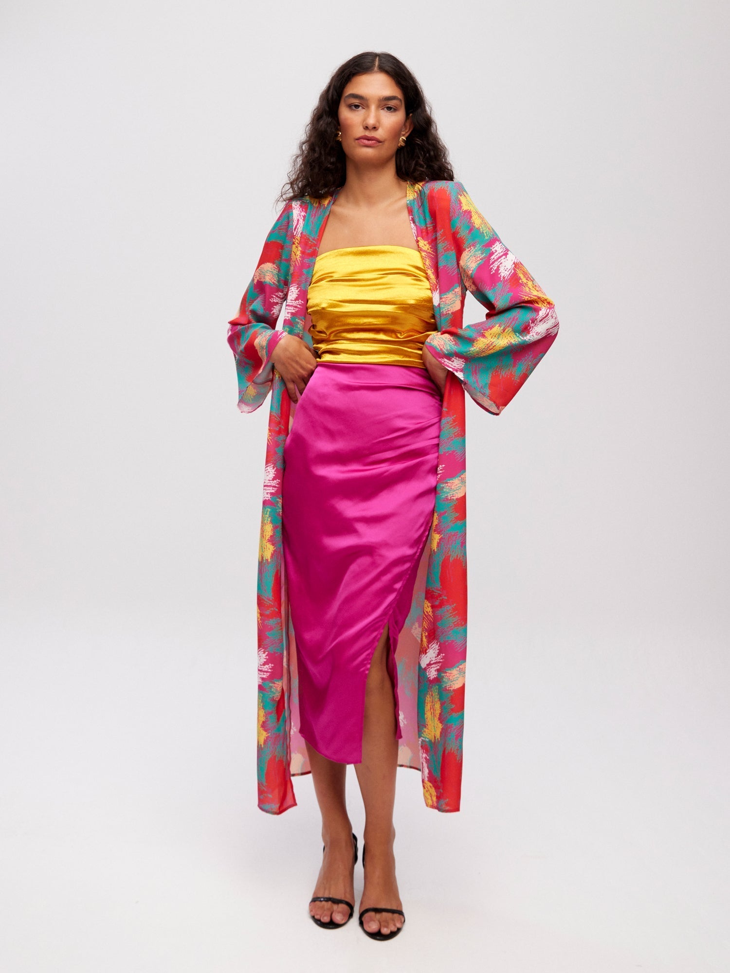 VARADERO KAFTAN FEATHER - Kaftán print feather