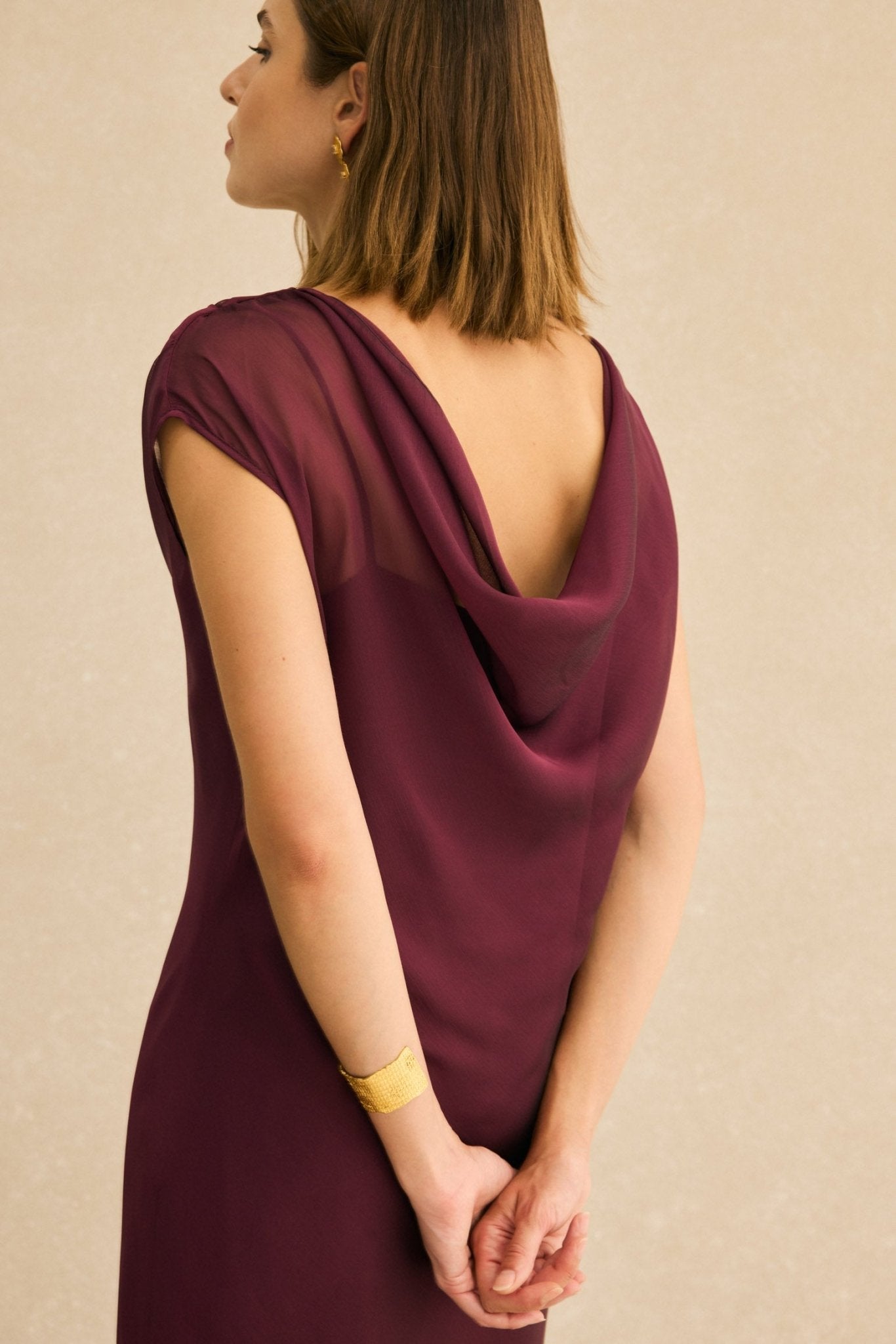 Vestido ÁGARO Burdeos Monastrell