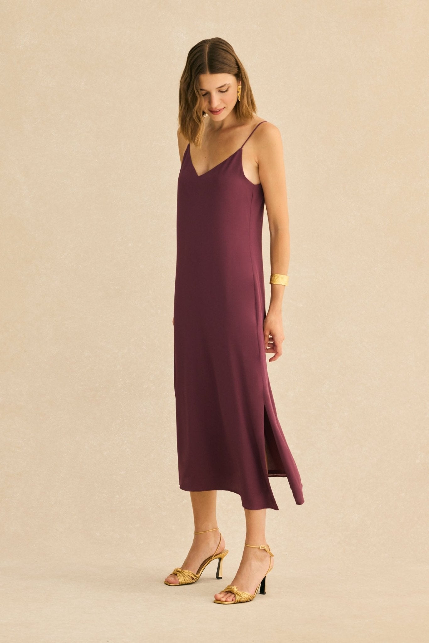 Vestido ÁGARO Burdeos Monastrell