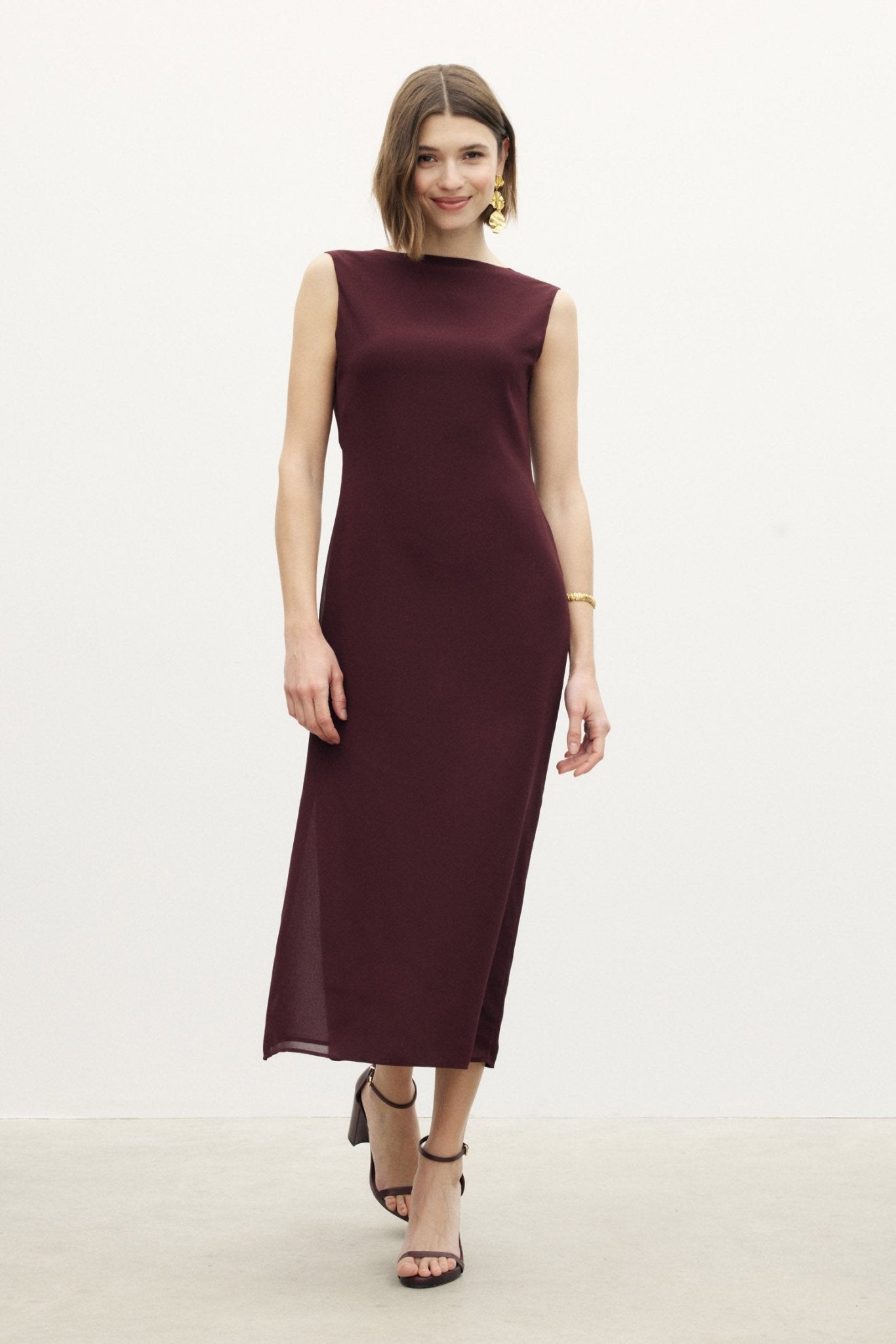 VESTIDO AMALFI BURGUNDY