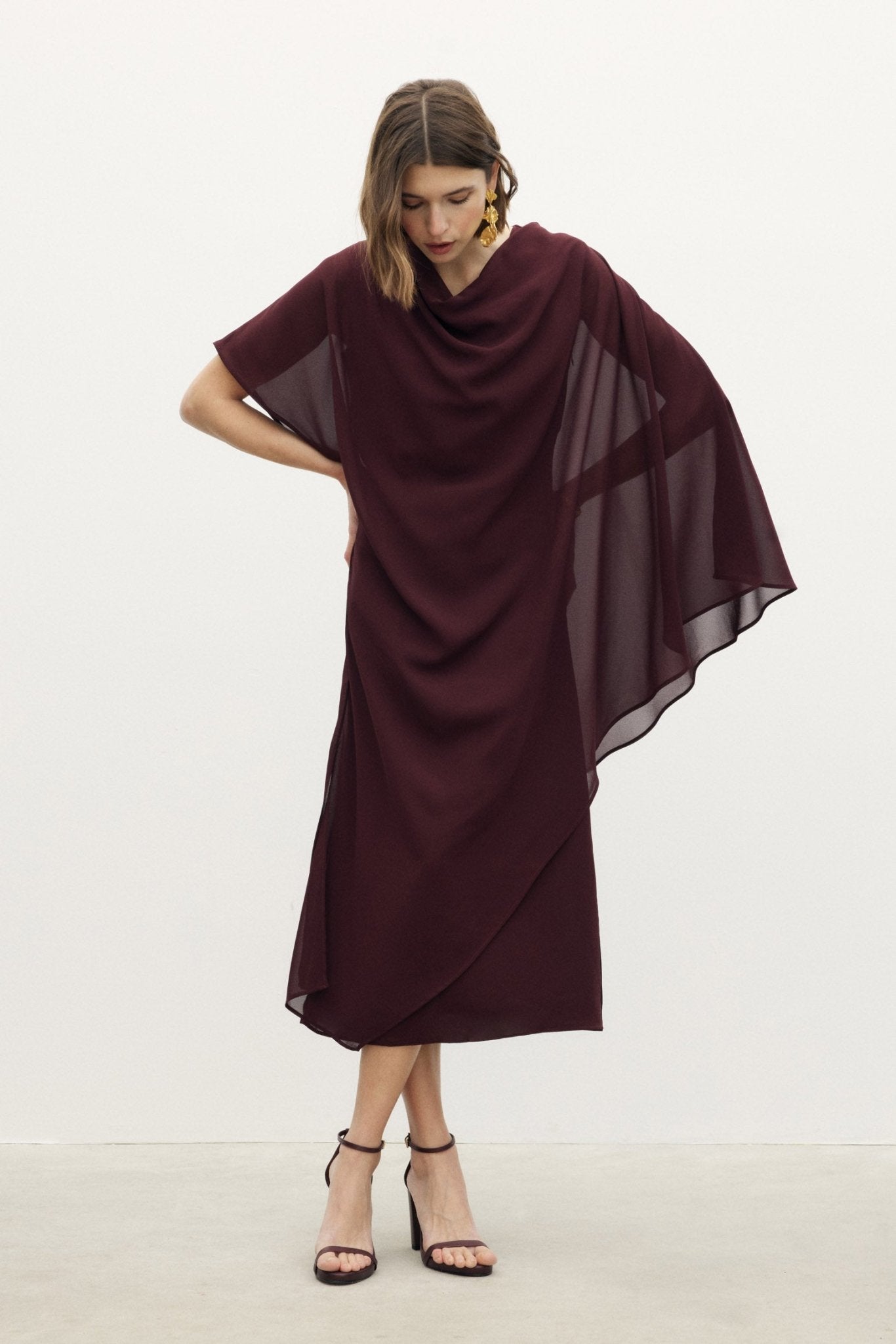 VESTIDO AMALFI BURGUNDY