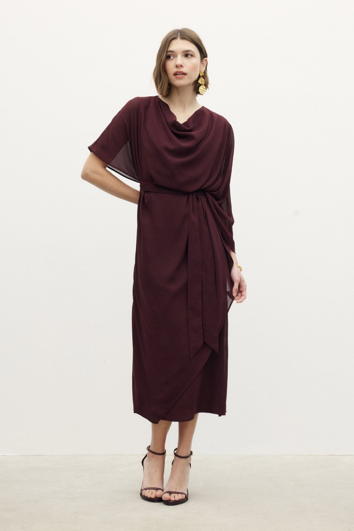 VESTIDO AMALFI BURGUNDY