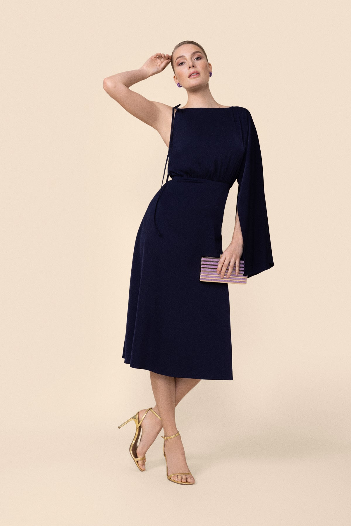 VESTIDO AVA NAVY  LE JARDIN