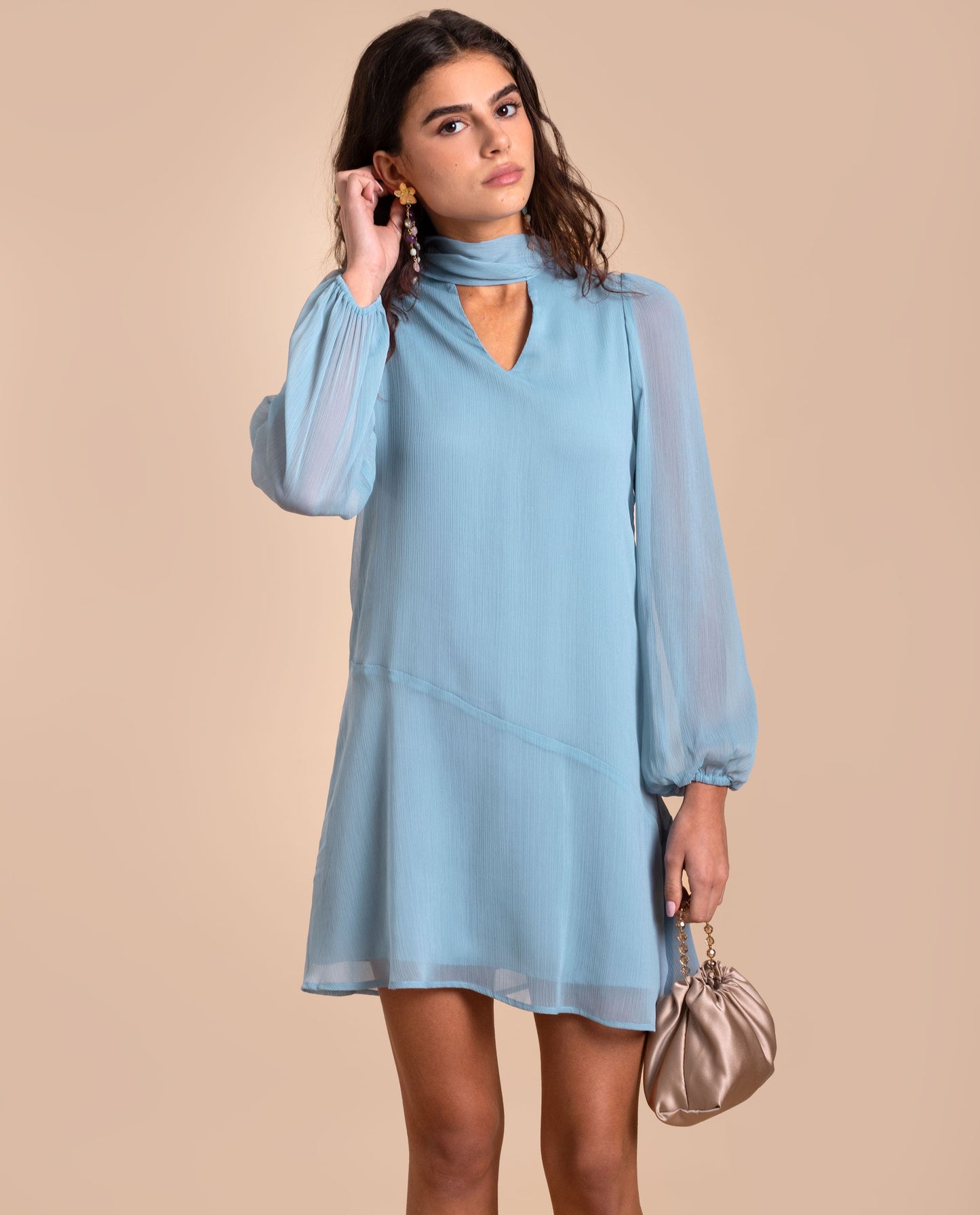 VESTIDO CAYETANA  AZUL