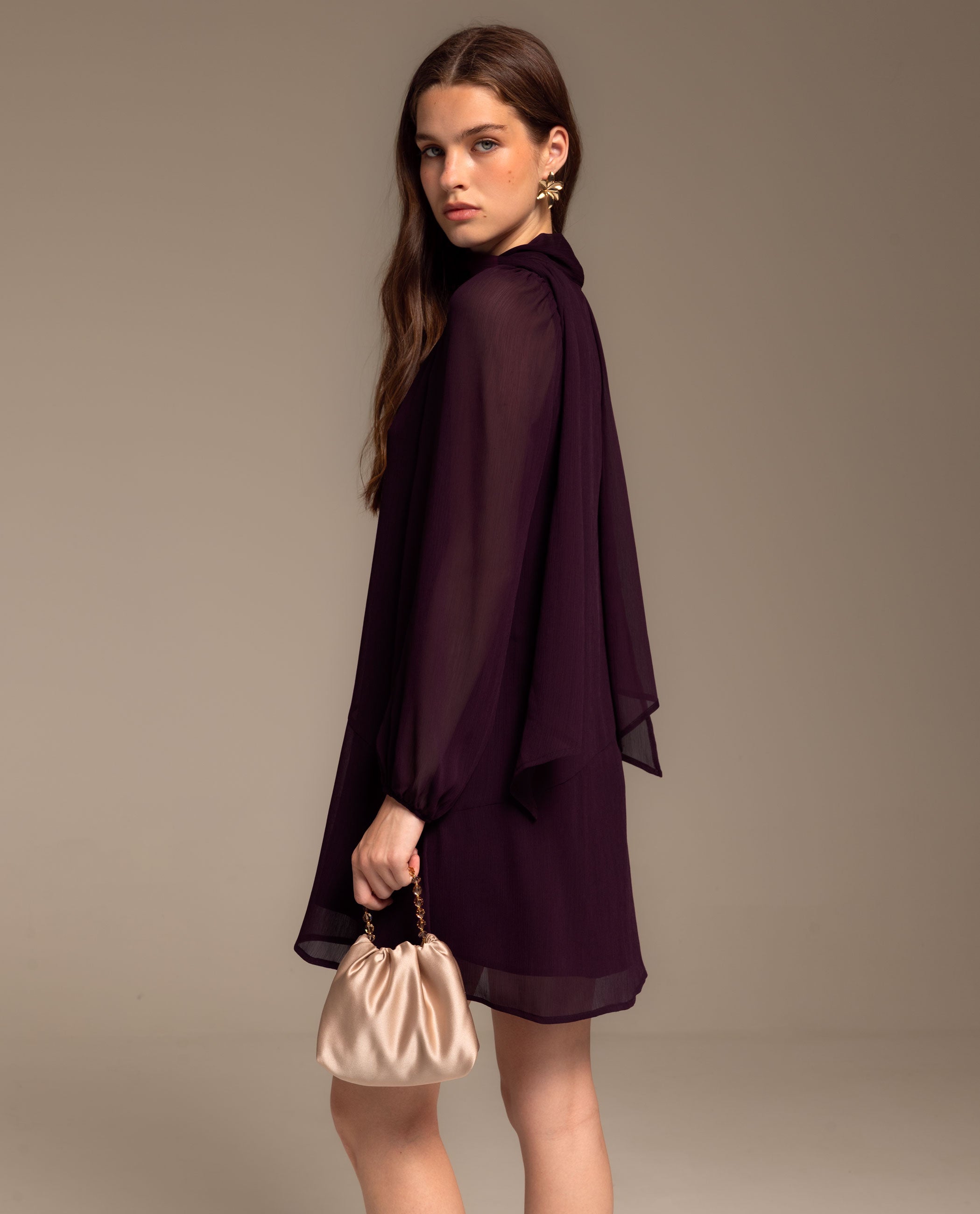 VESTIDO CAYETANA · CIRUELA