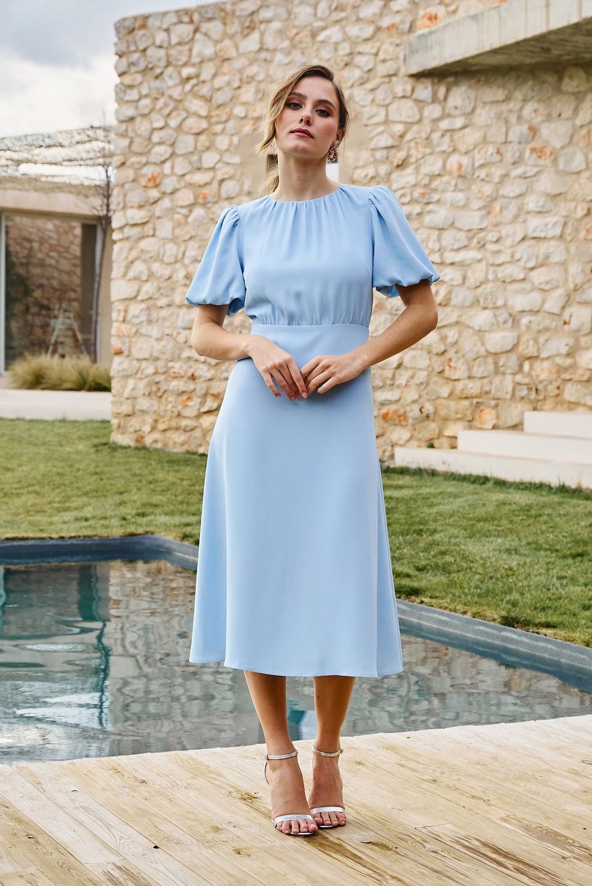 VESTIDO ELEONORA BABY BLUE  LE JARDIN