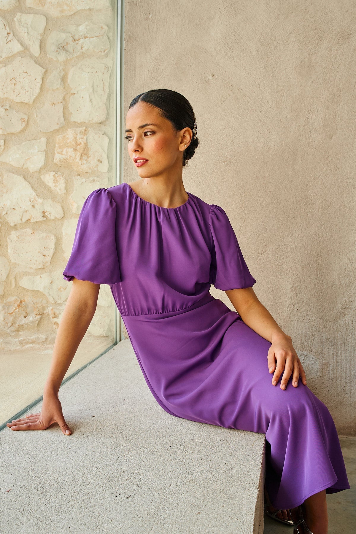 VESTIDO ELEONORA PURPLE  LE JARDIN