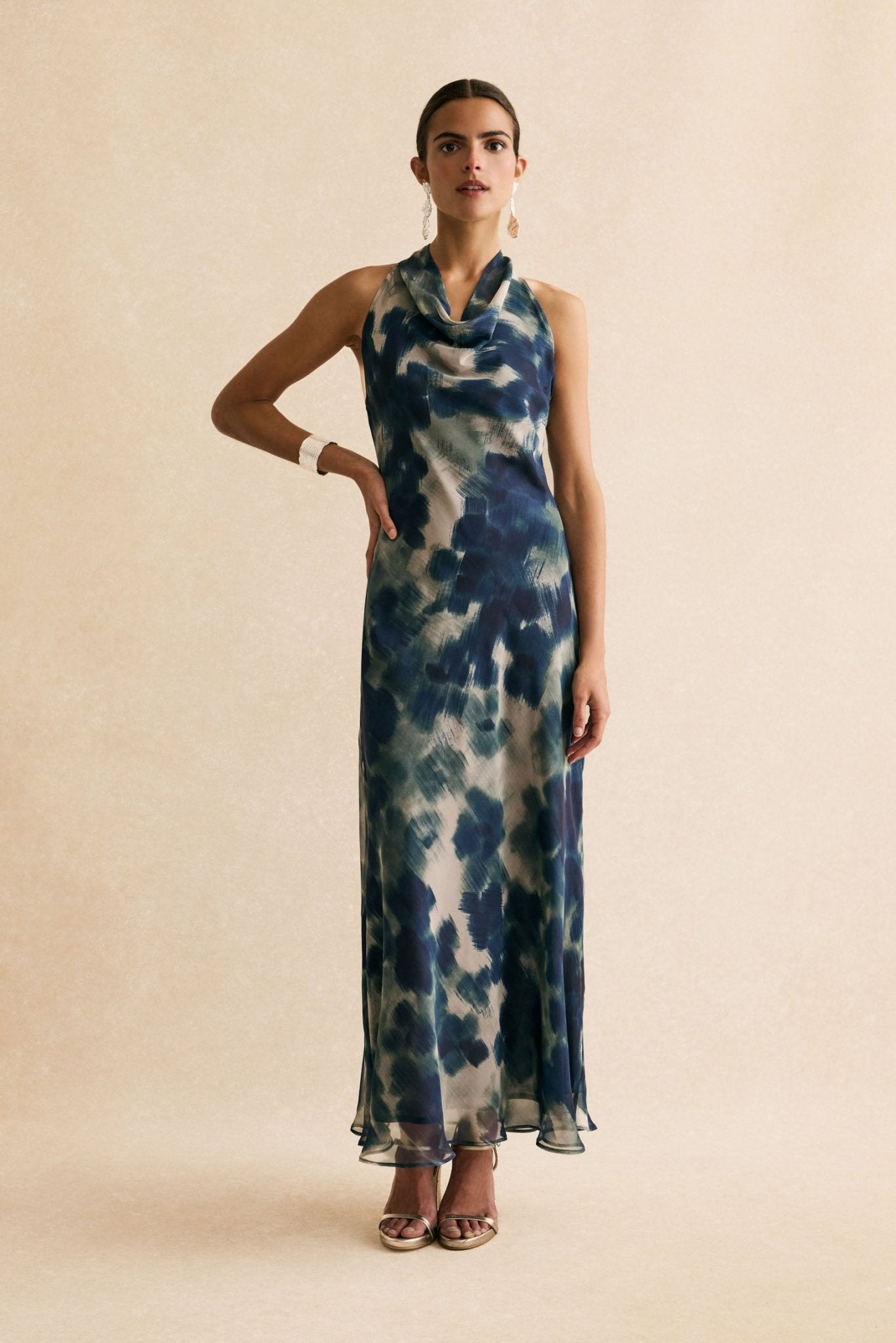 Vestido HELENA Estampado Azul