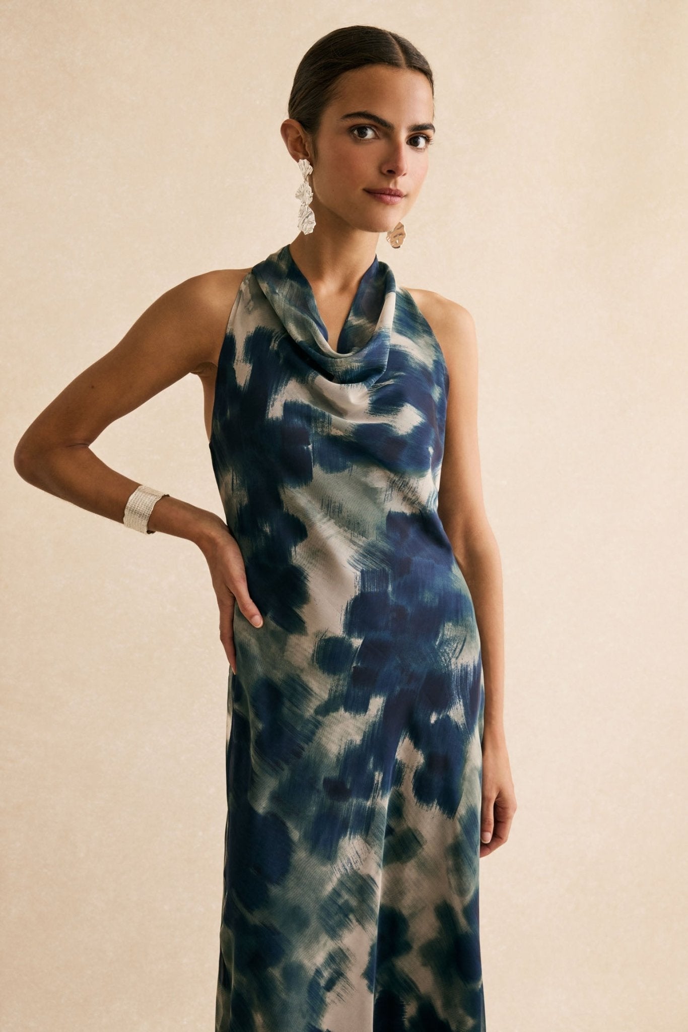 Vestido HELENA Estampado Azul