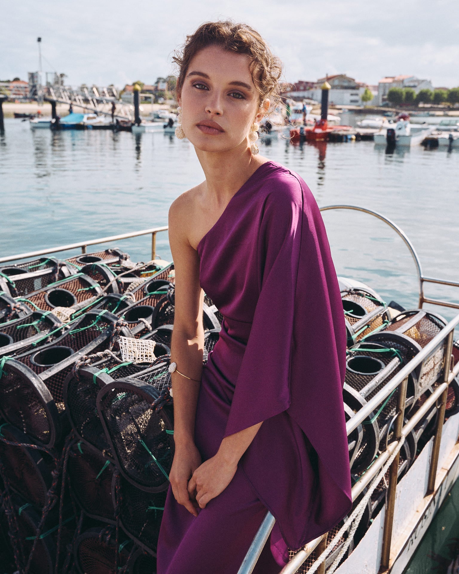 Vestido Largo Olalla Berenjena