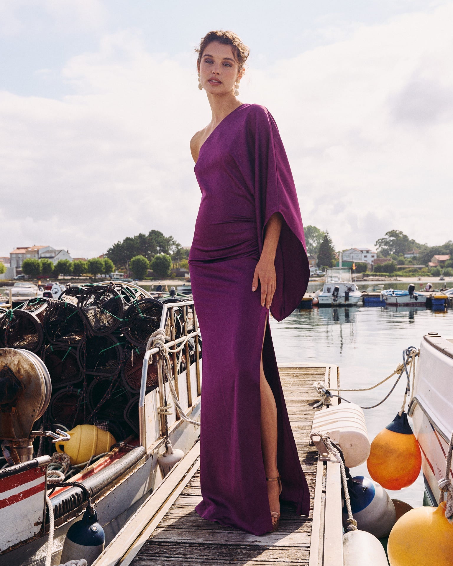 Vestido Largo Olalla Berenjena