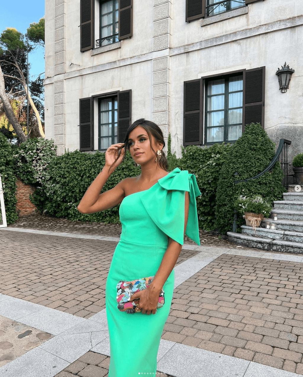 Vestido Largo Pétalo Verde