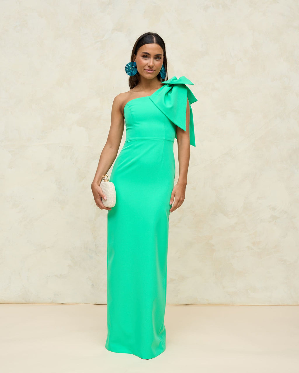 Vestido Largo Pétalo Verde