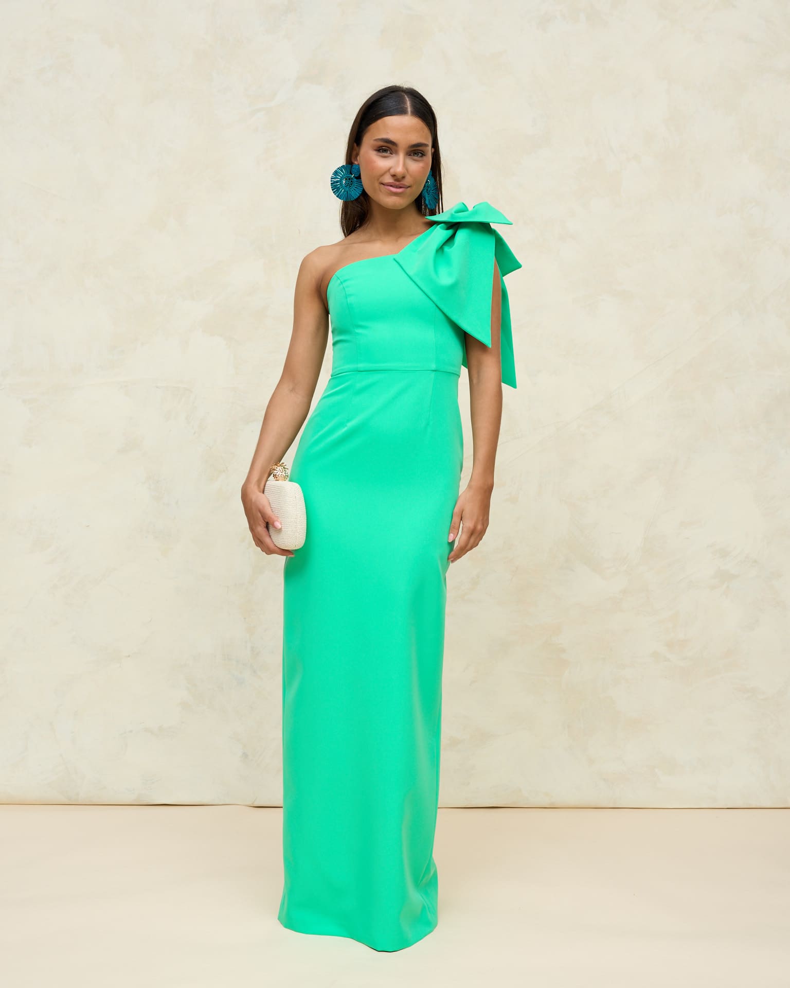 Vestido Largo Pétalo Verde