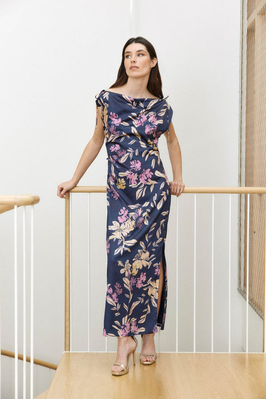 VESTIDO IRABU PRINT NAVY