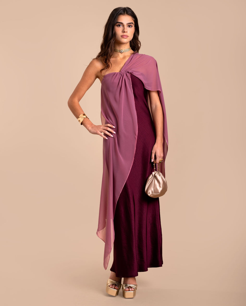 VESTIDO BÁRBARA · FRAMBUESA