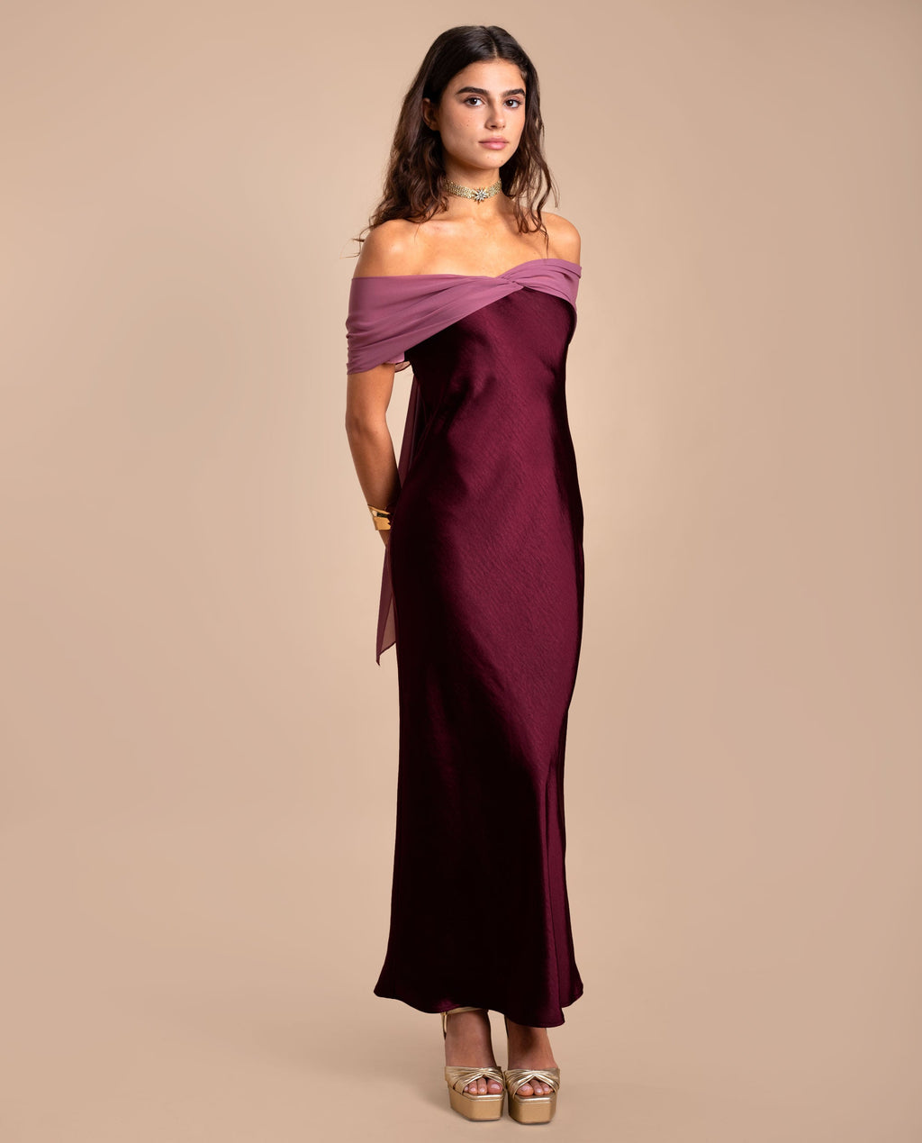 VESTIDO BÁRBARA · FRAMBUESA