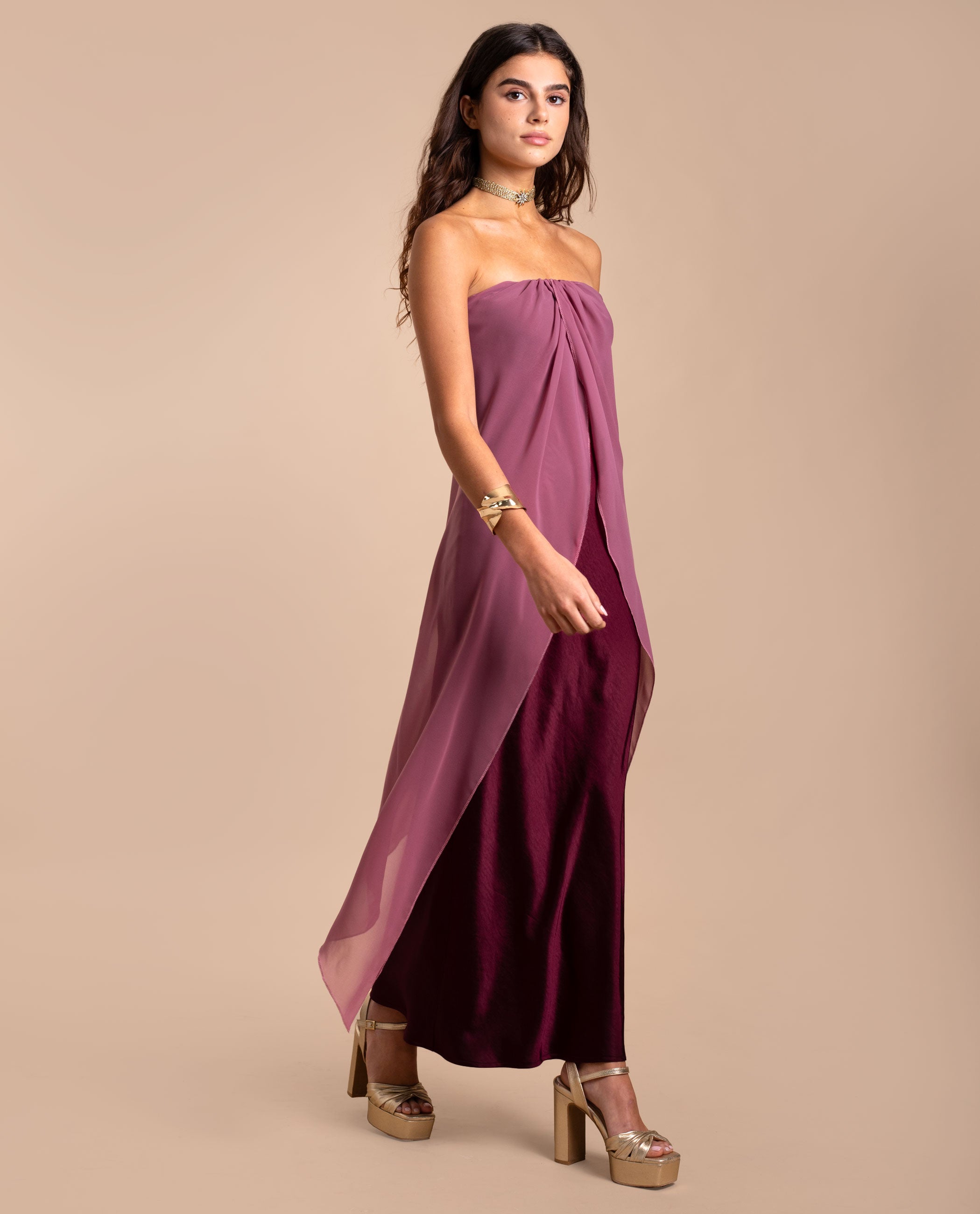 VESTIDO BÁRBARA · FRAMBUESA