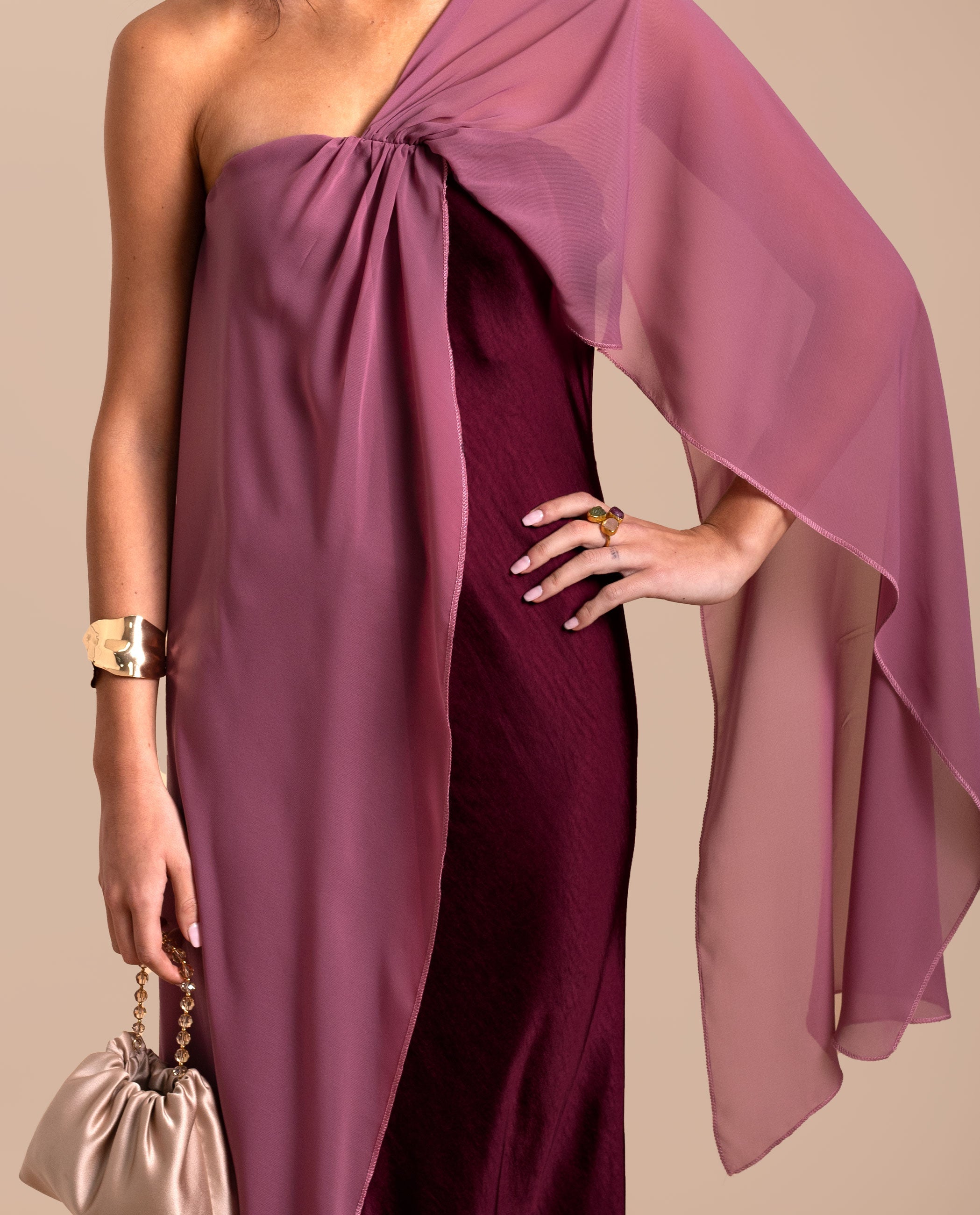 VESTIDO BÁRBARA · FRAMBUESA