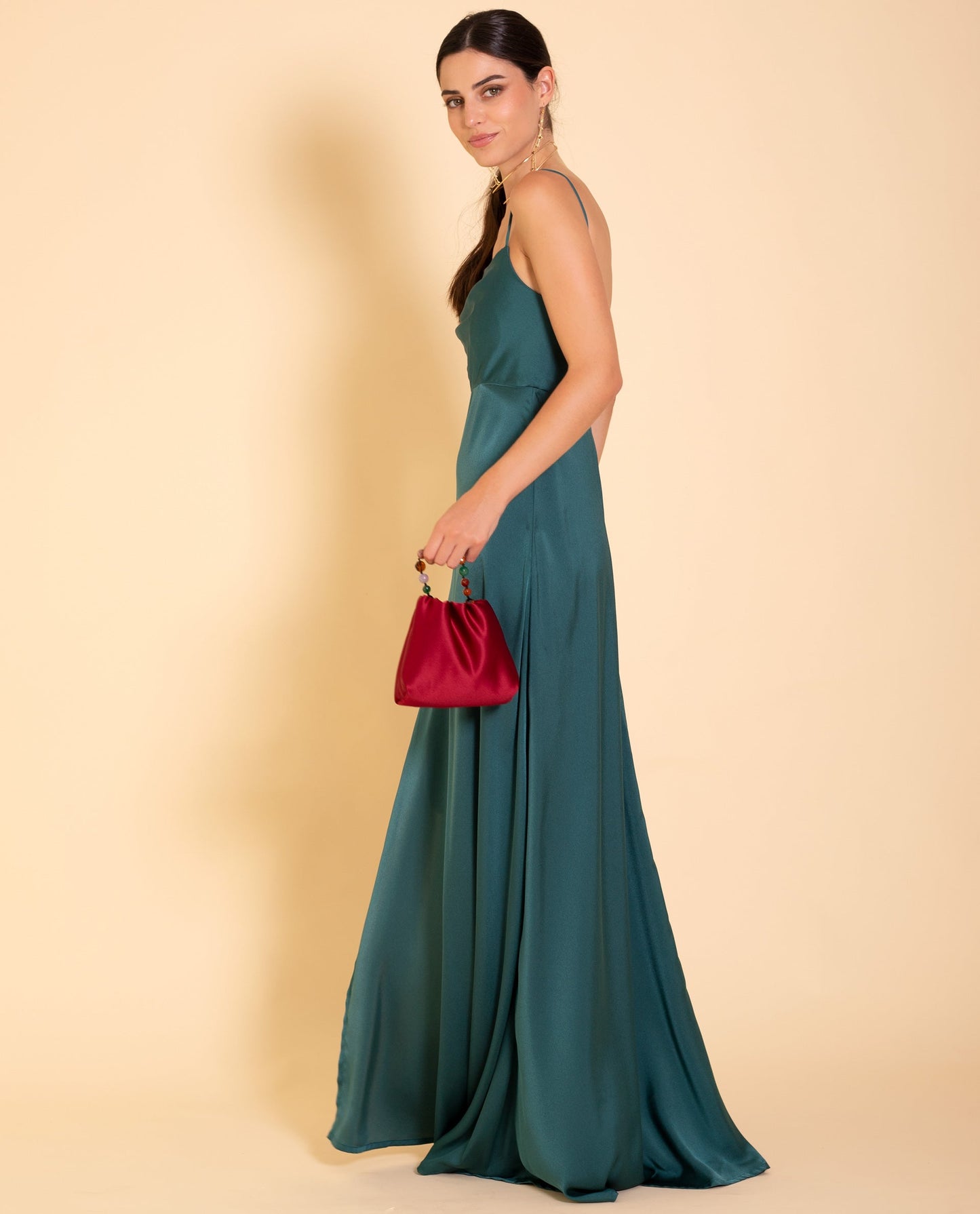 VESTIDO MRS. HUDSON  VERDE BOTELLA