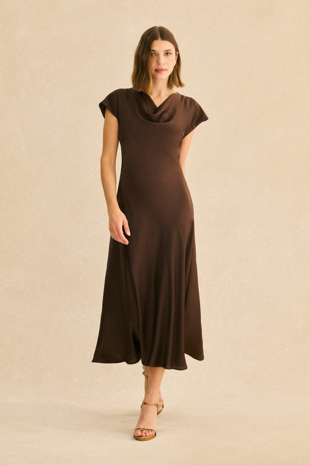 Vestido LOREN Marrón Cacao