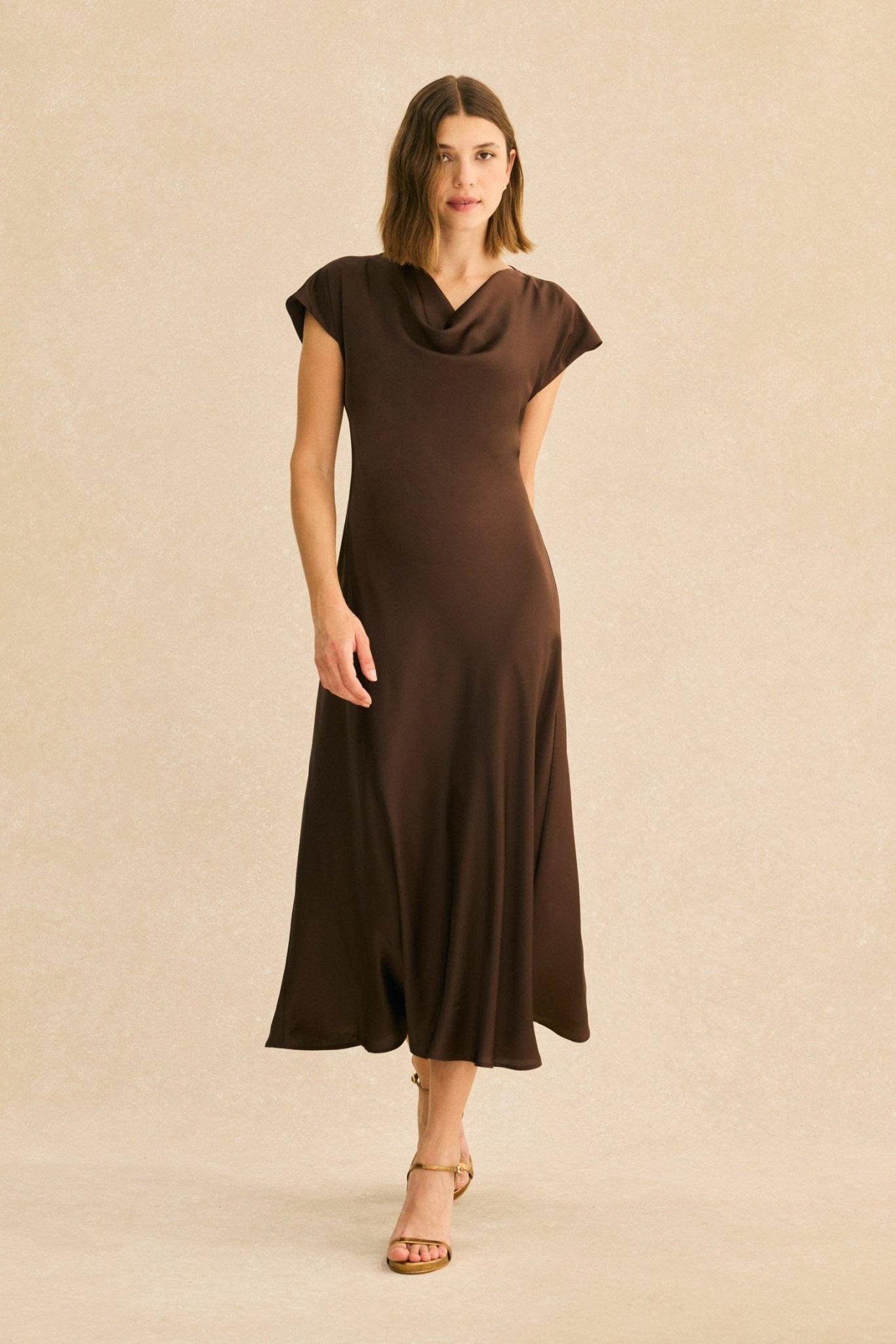 Vestido LOREN Marrón Cacao