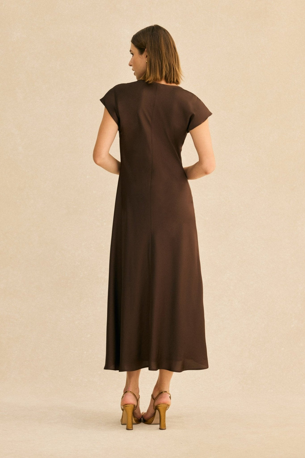 Vestido LOREN Marrón Cacao