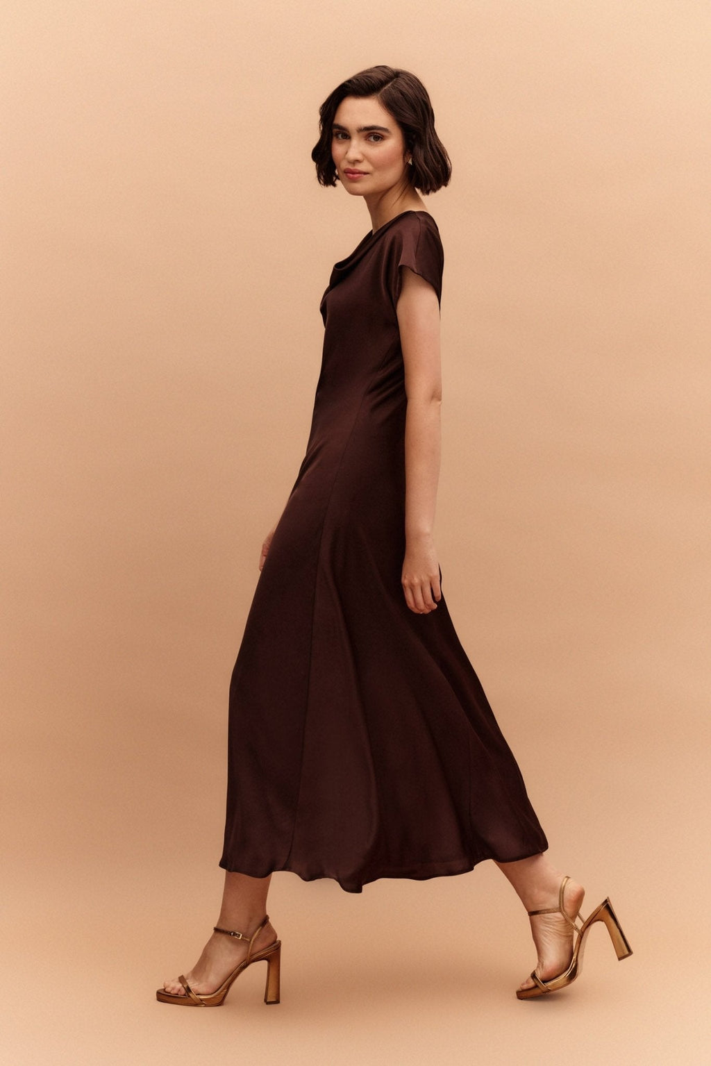 Vestido LOREN Marrón Cacao