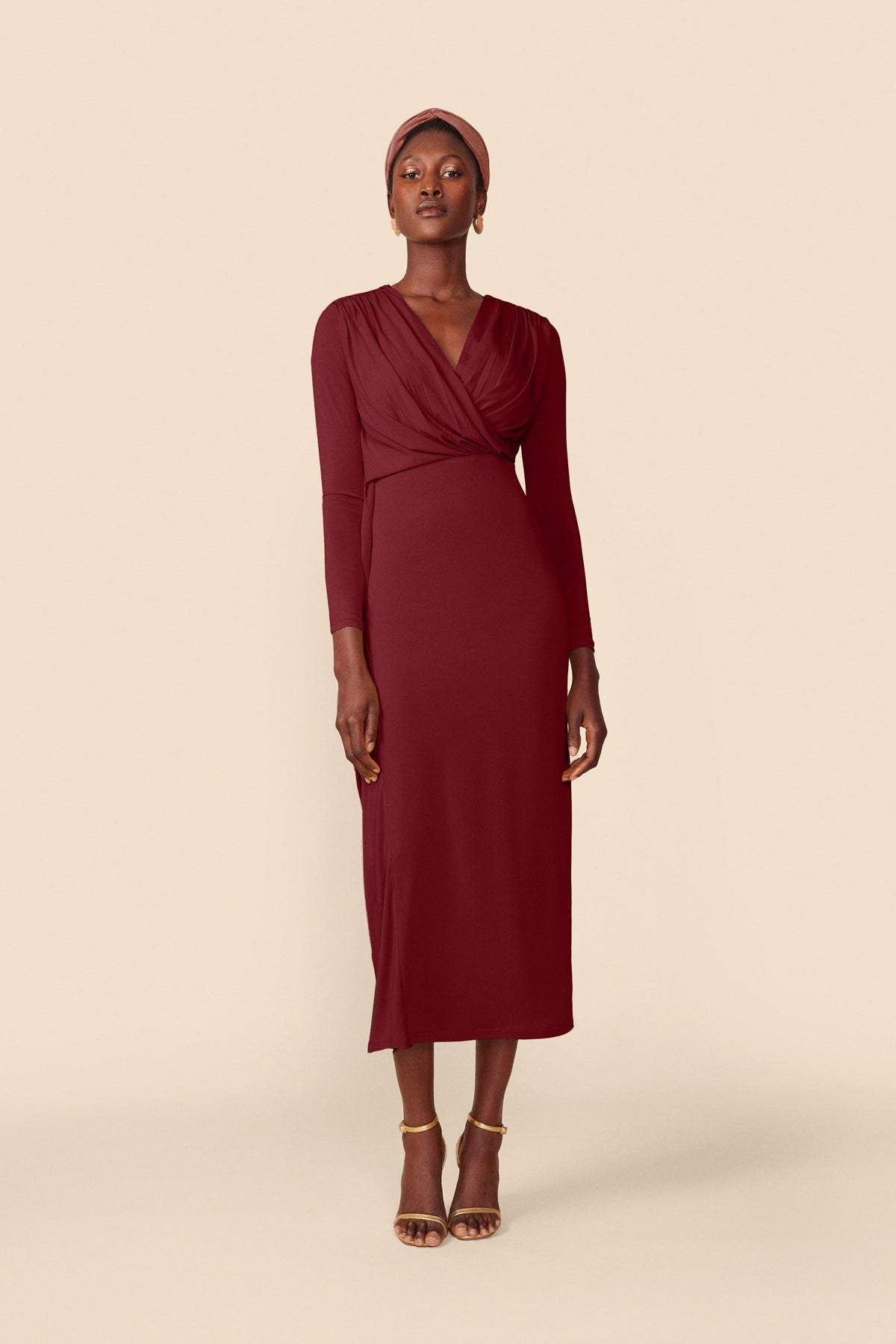 VESTIDO MELISSANDRE BURGUNDY  ALEGORIA