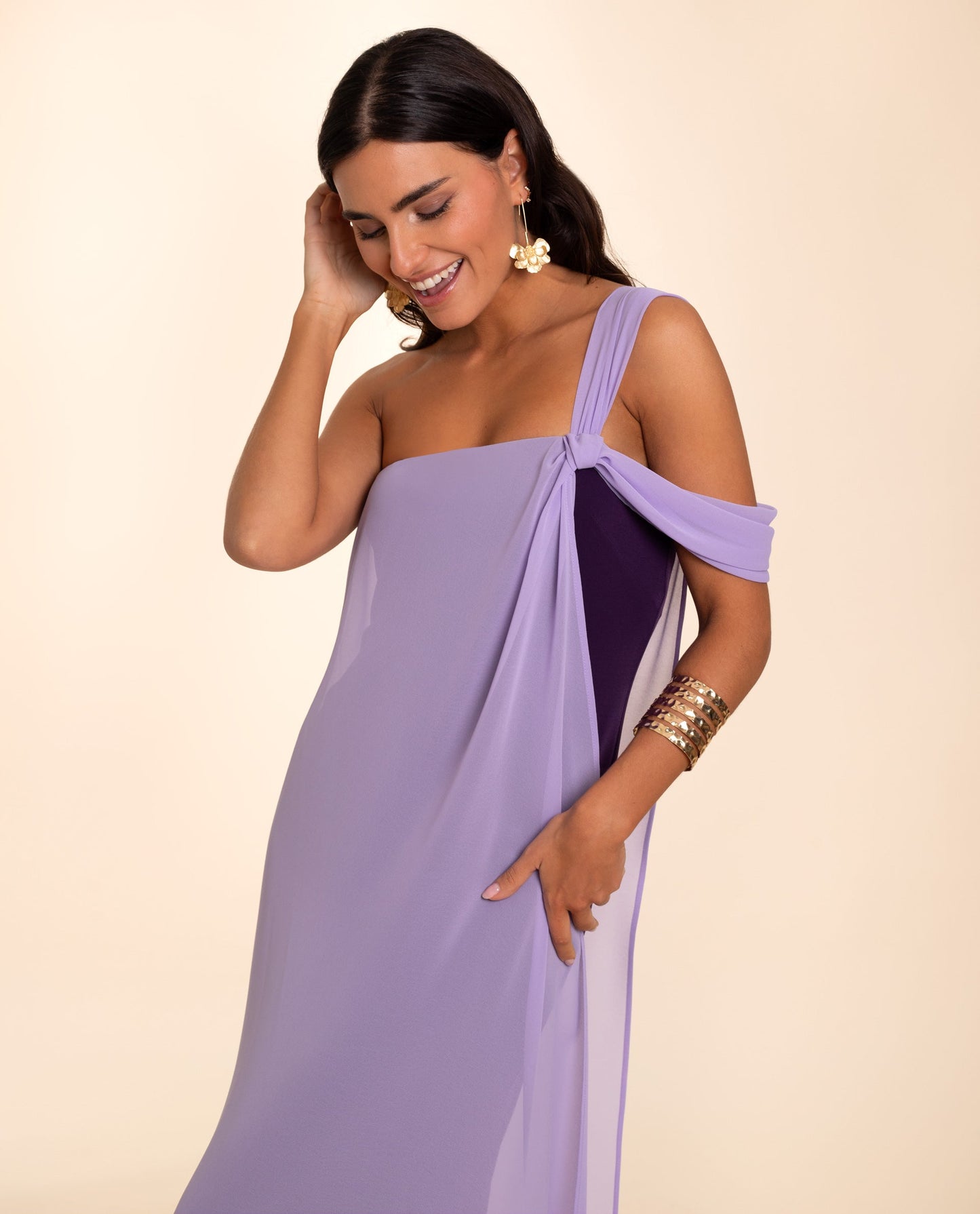 VESTIDO ALMERÍA  MORADO Y LILA