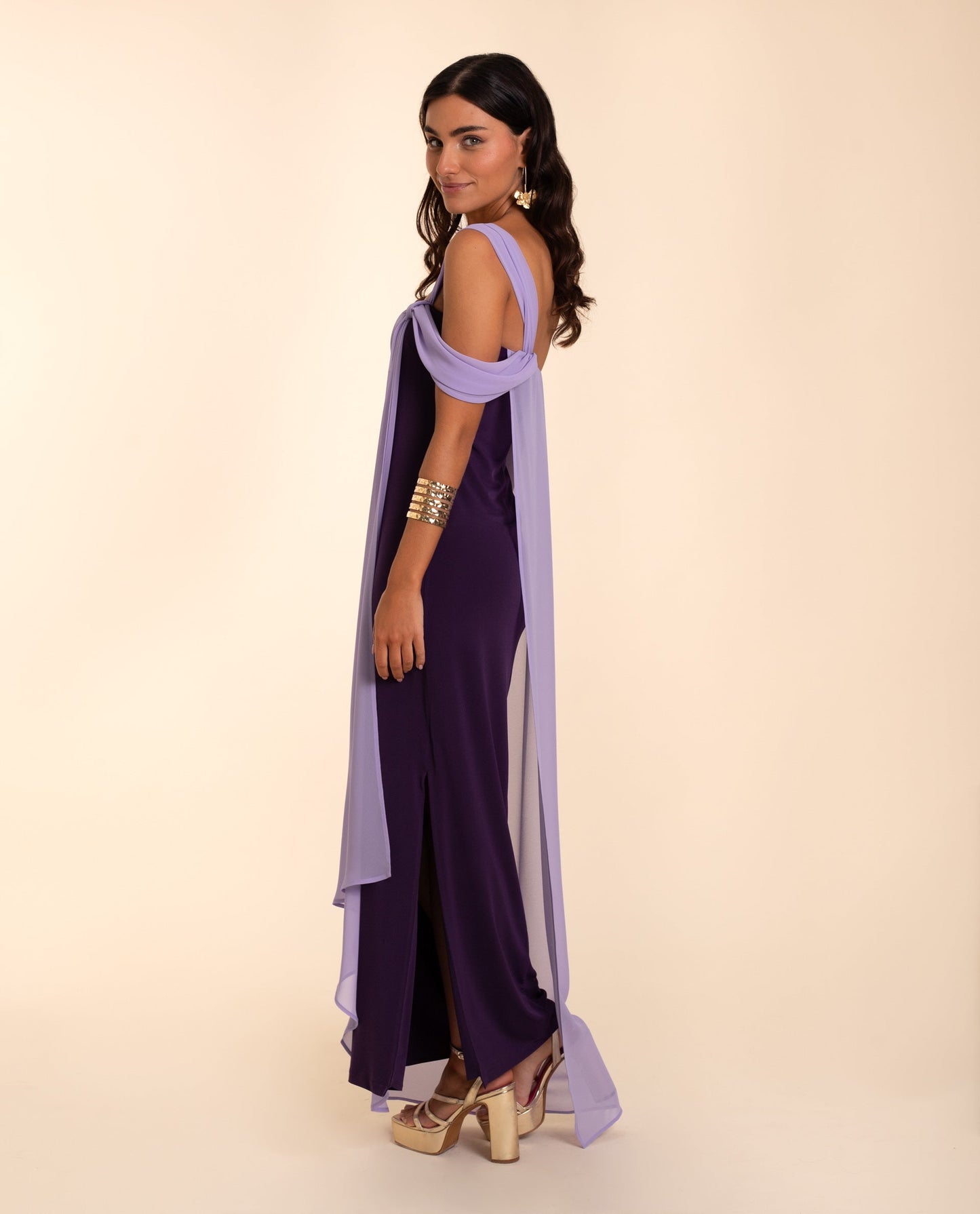 VESTIDO ALMERÍA  MORADO Y LILA