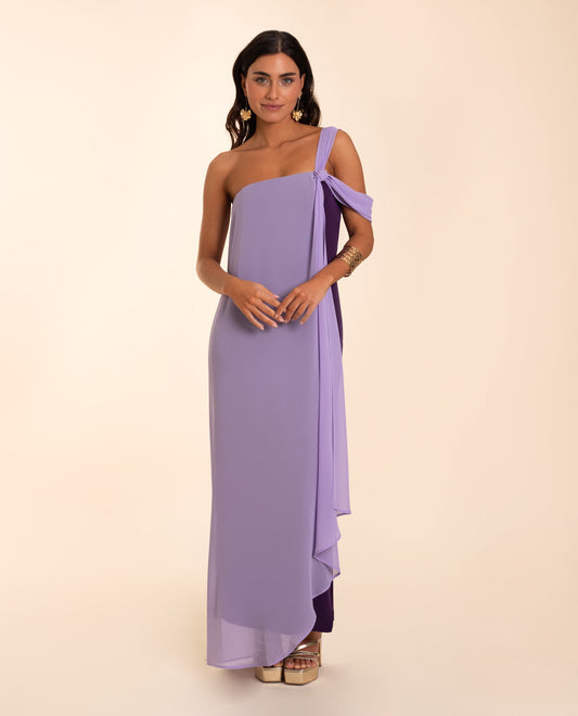 VESTIDO ALMERÍA  MORADO Y LILA