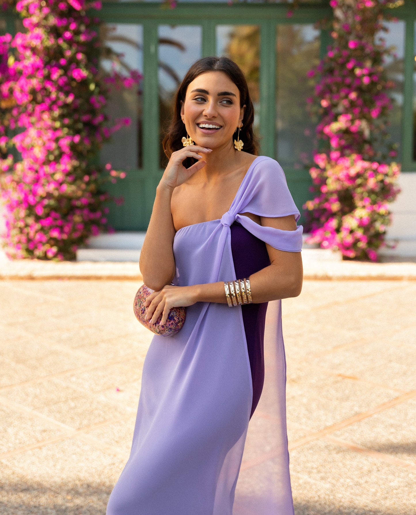 VESTIDO ALMERÍA  MORADO Y LILA