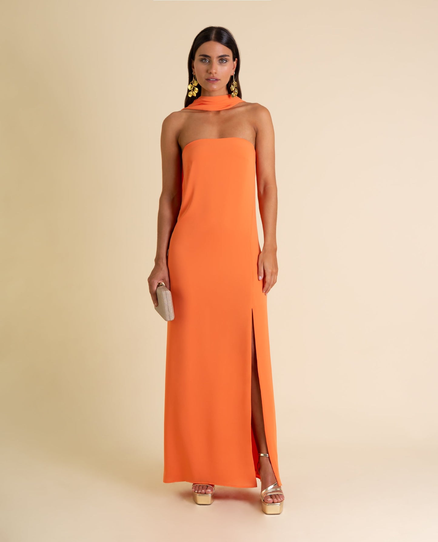 VESTIDO MRS. ARTEAGA  NARANJA