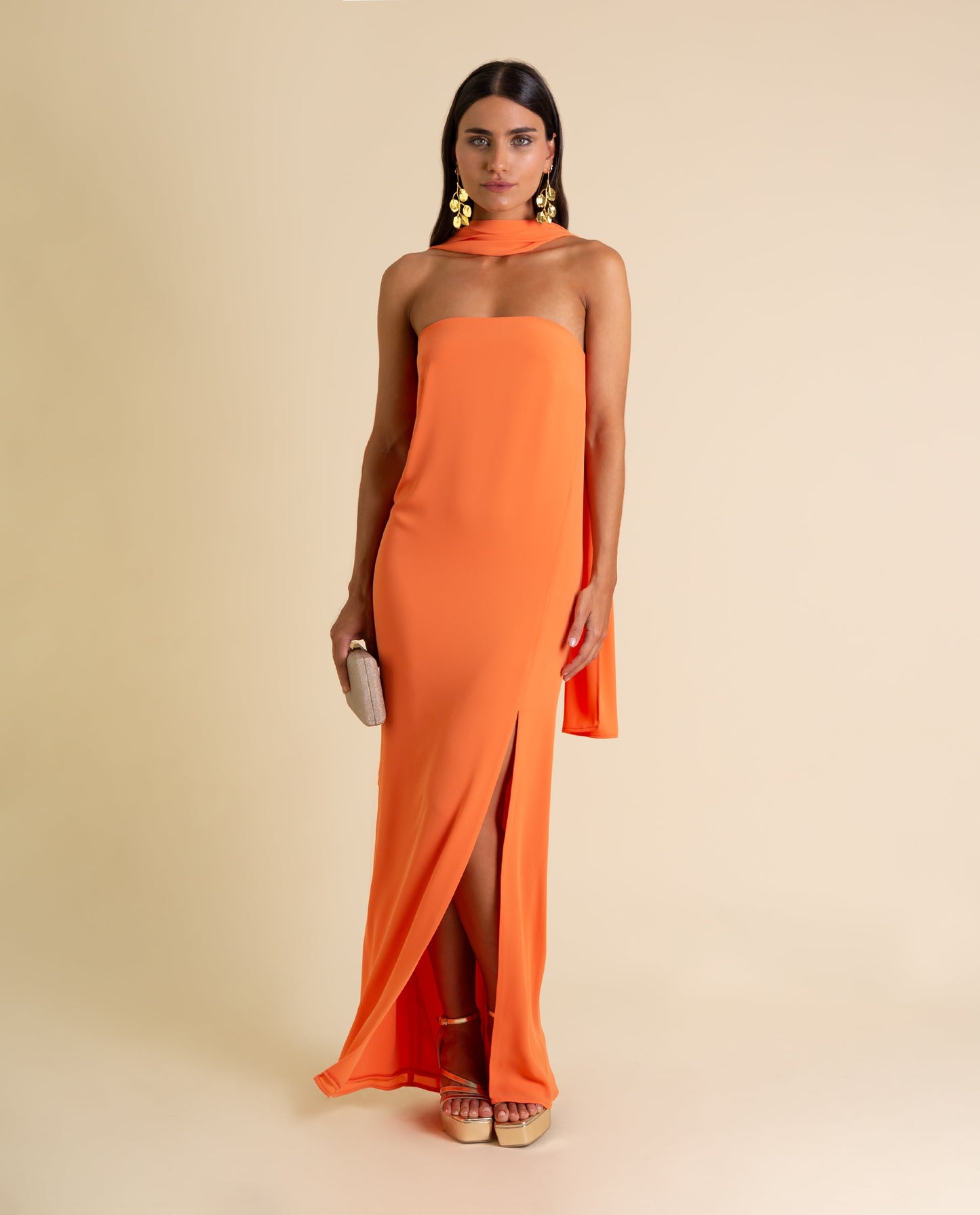 VESTIDO MRS. ARTEAGA  NARANJA