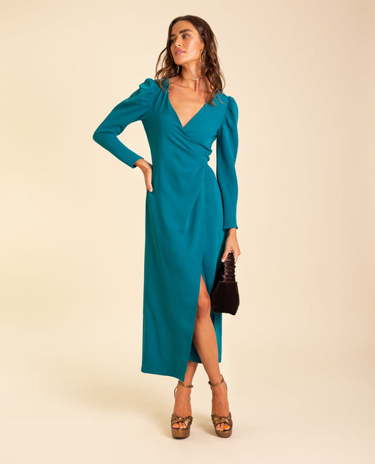 VESTIDO MRS THOMPSON  VERDE BOTELLA