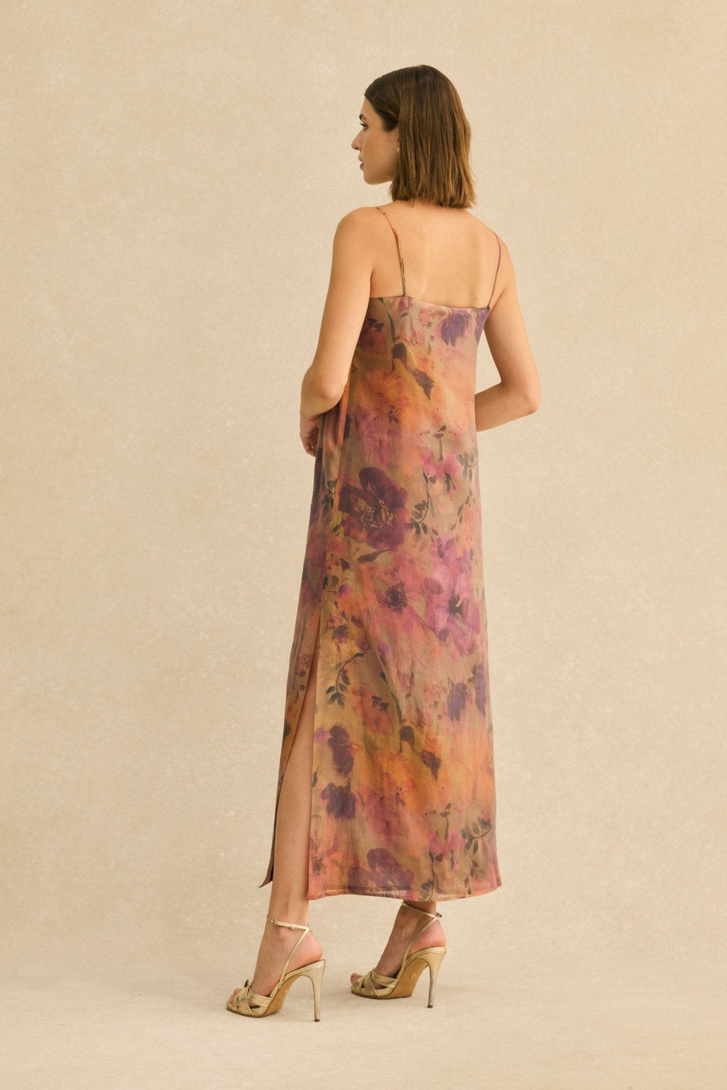 Vestido ROSES Estampado Nude