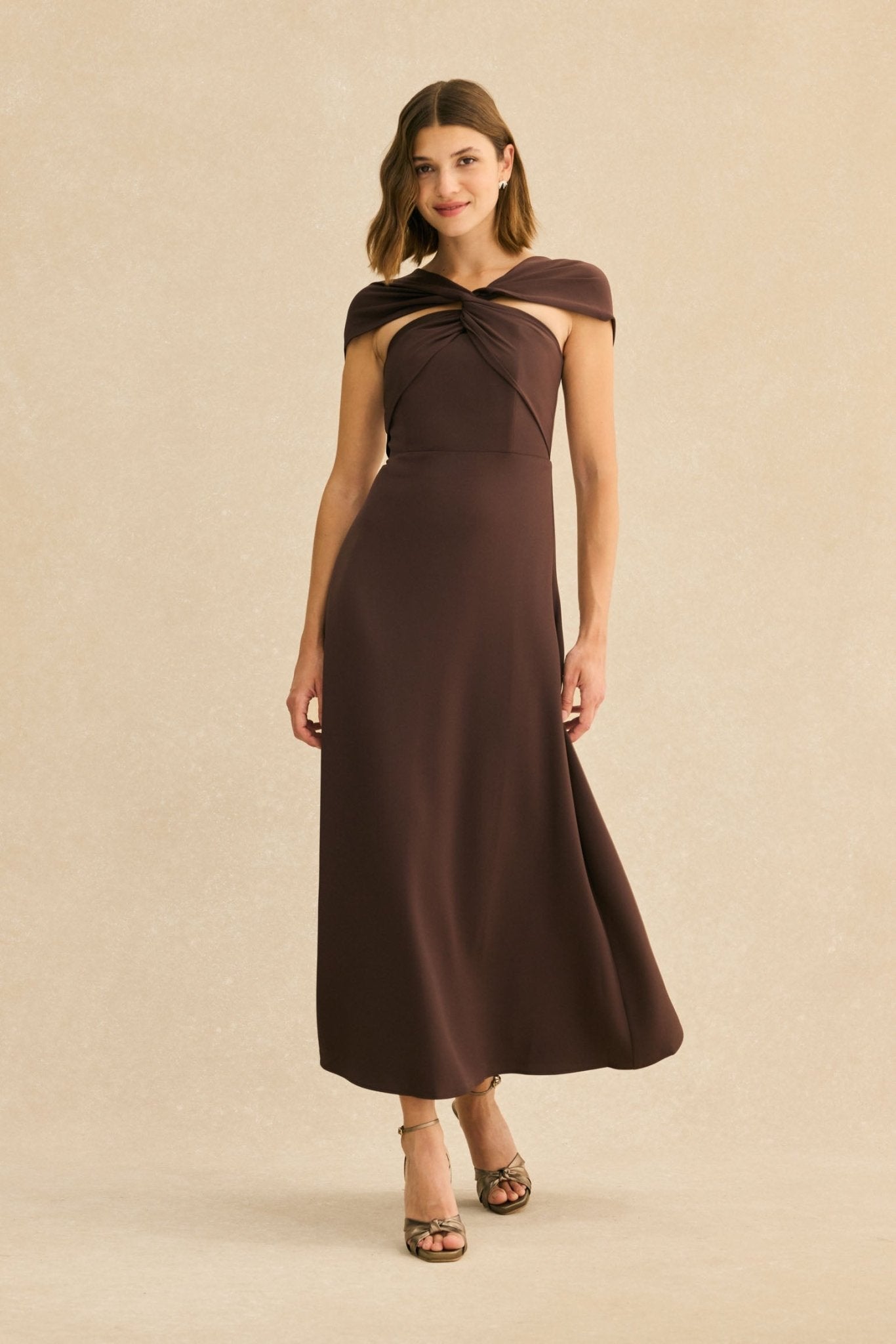 Vestido SUZANNE Marrón Cacao