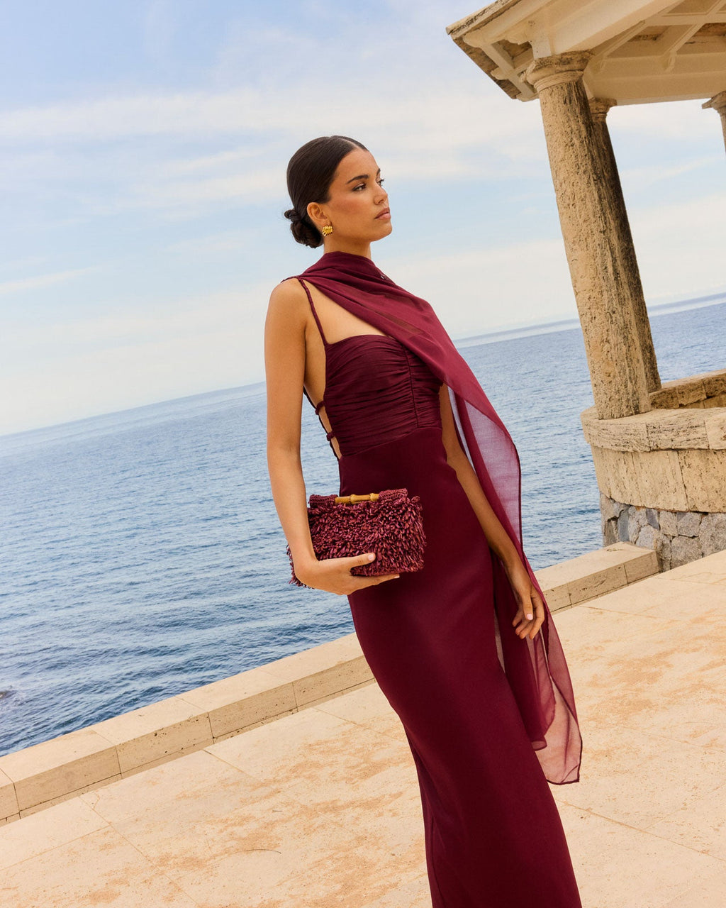 Vestido Tamariu Burdeos