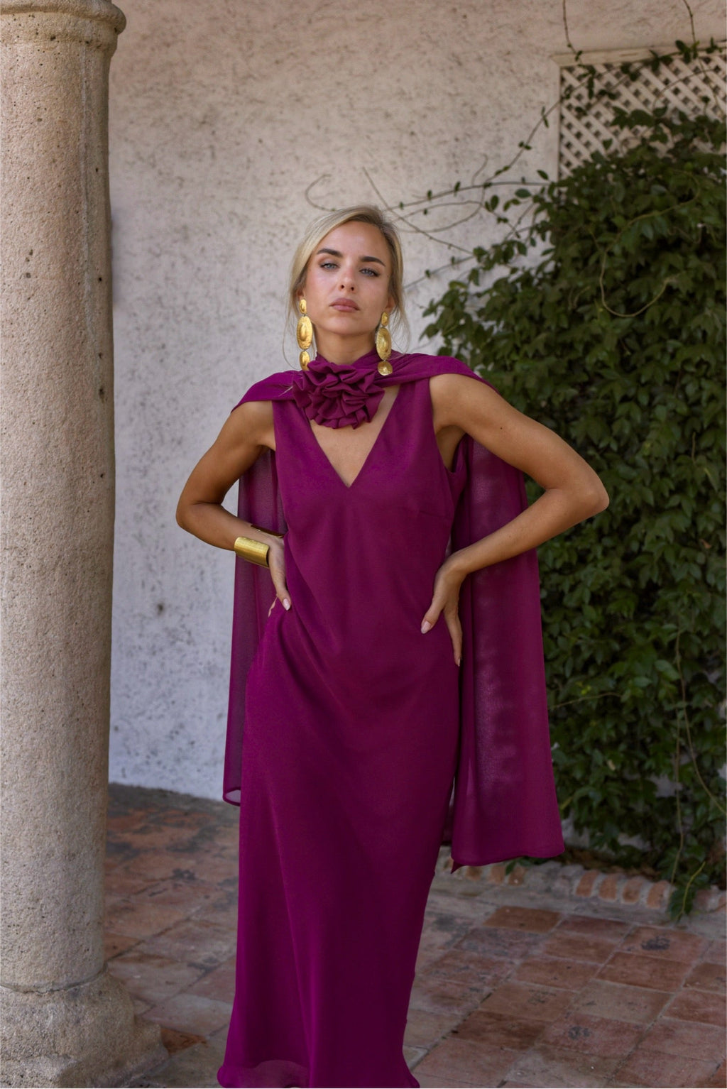 Vestido Arce berenjena