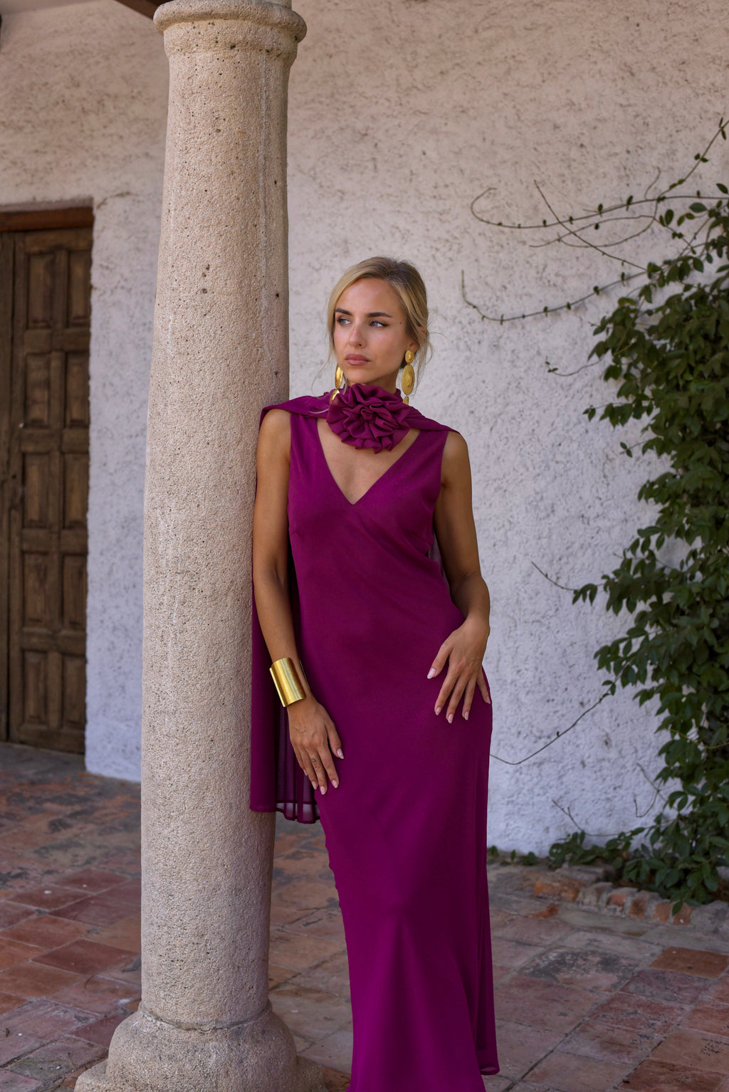 Vestido Arce berenjena