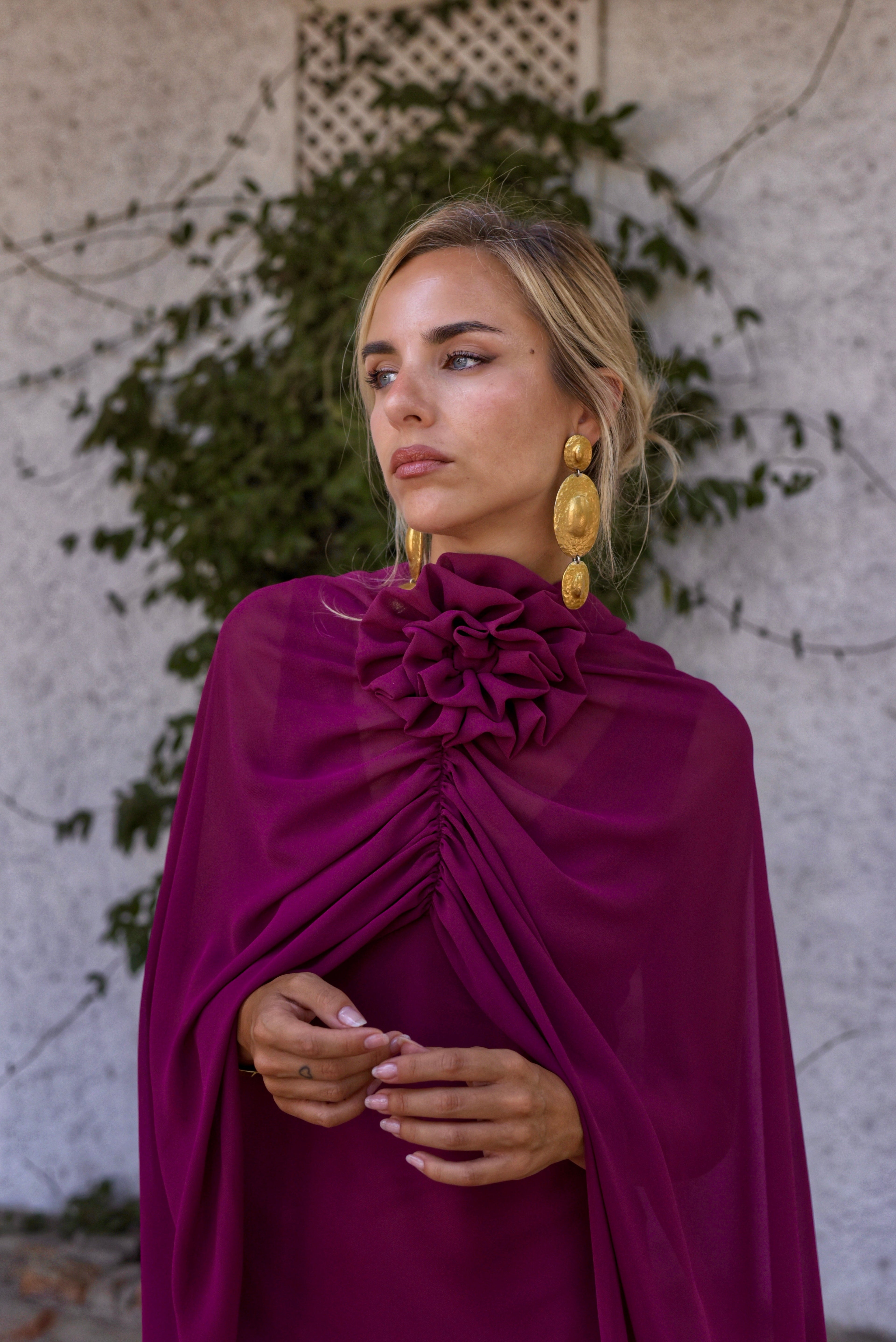 Vestido Arce berenjena